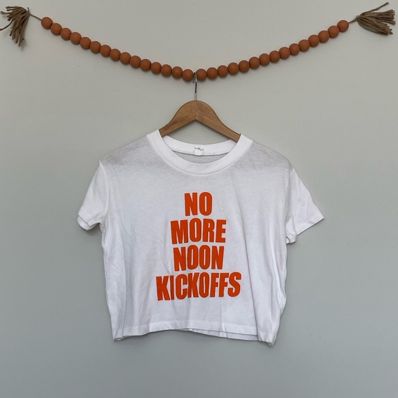 Old Row - No More Noon Kickoffs Collegiate Cropped Shirt - Picture 1 of 5